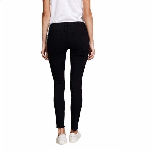 Women's Frame Denim Le Skinny de Jeanne in Film Noir (Black) Size 30 X 29 - Picture 5 of 16